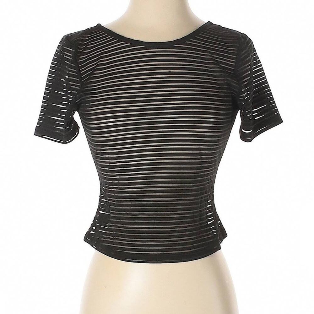 Seek the Label | small goth striped sheer blouse